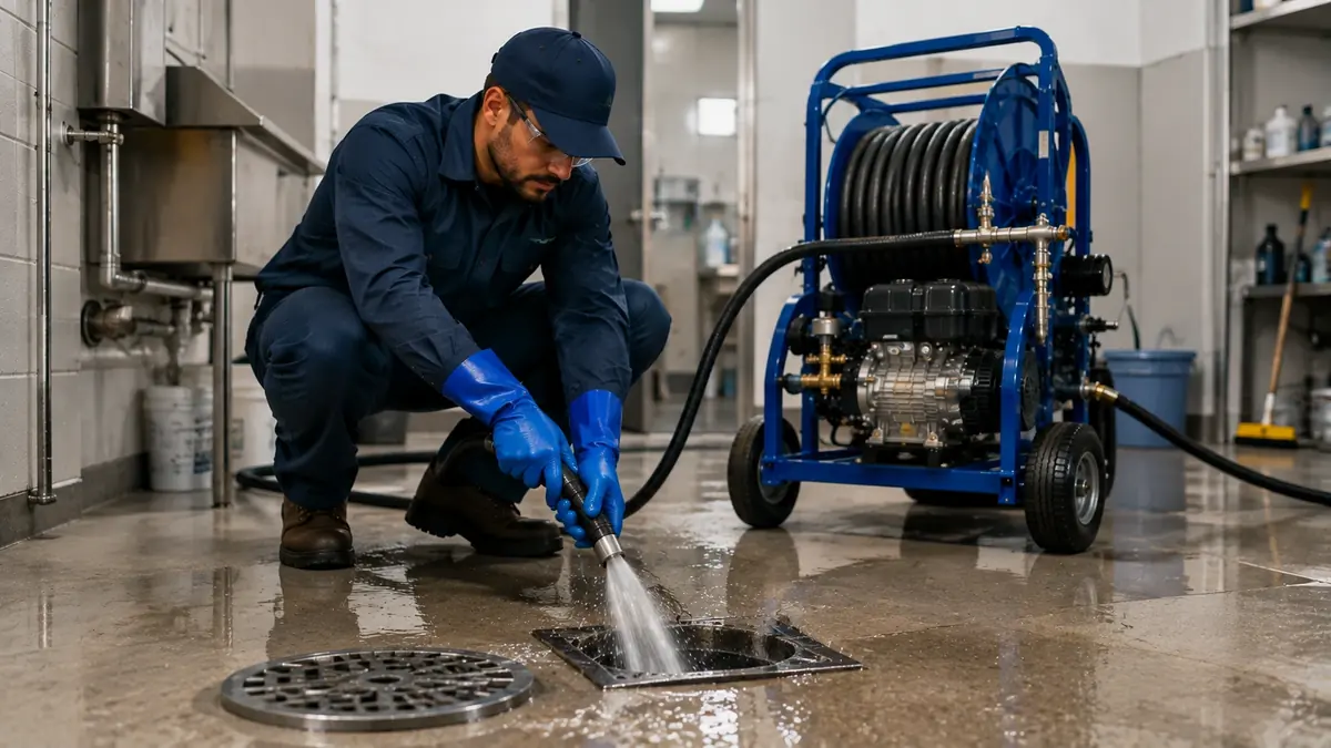 Floor Drain Hydro Jet Cleaning in Posey