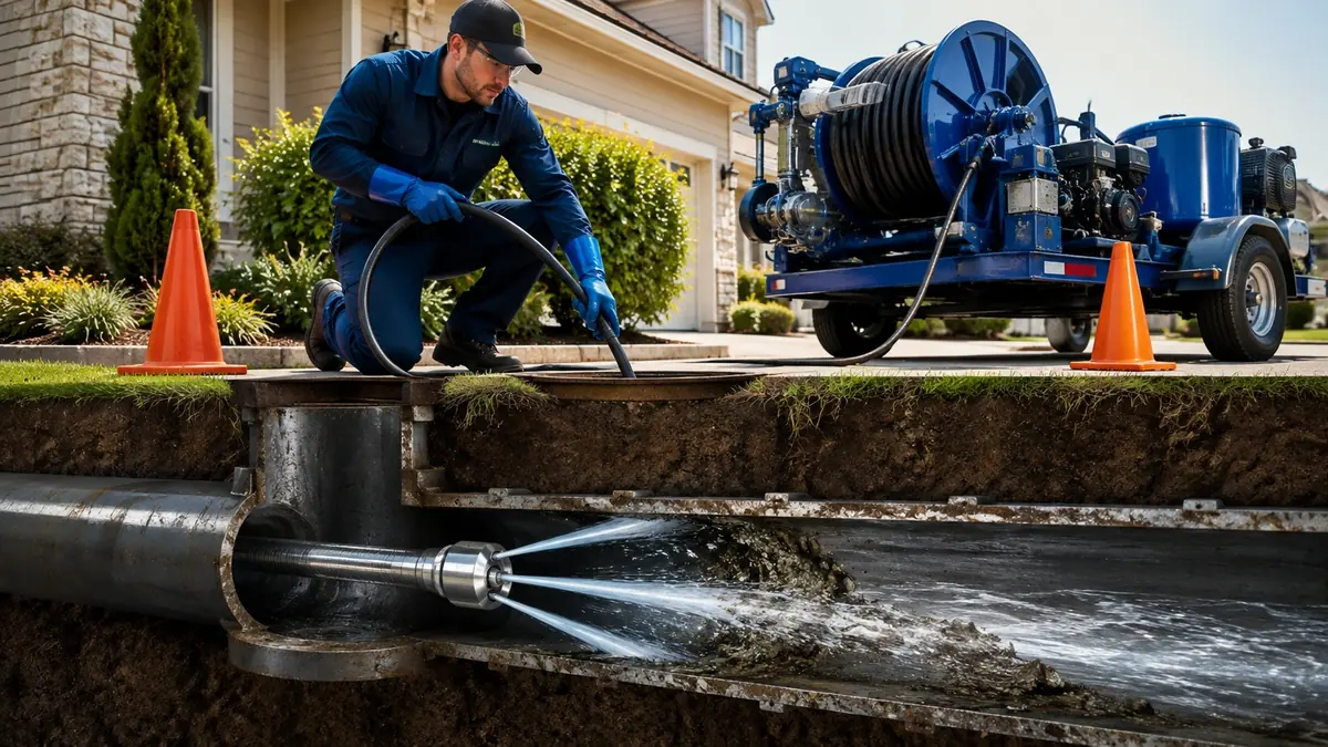Main Sewer Line Hydro Jet Cleaning in Posey